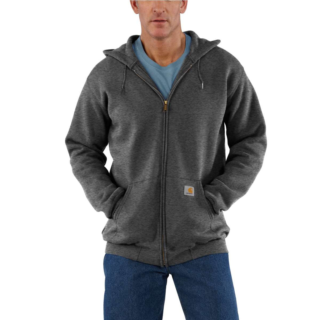 Download Carhartt Men's Carbon Heather Midweight Hooded Zip Front ...