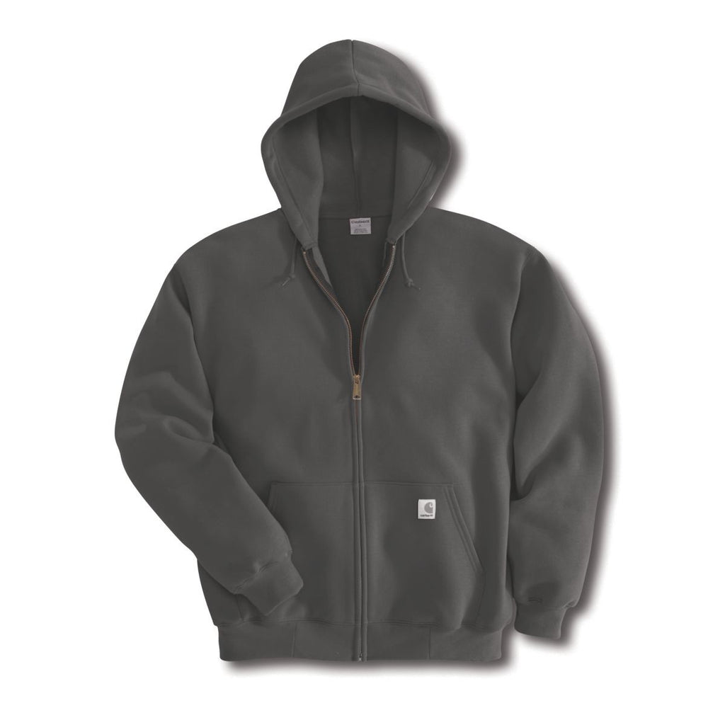 Download Carhartt Men's Charcoal Heather Midweight Hooded Zip Front ...