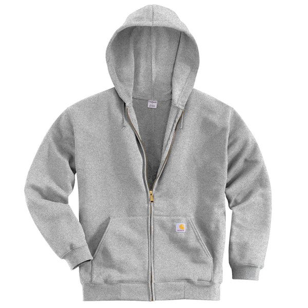 Carhartt Men's Heather Gray Midweight Hooded Zip Front Sweatshirt