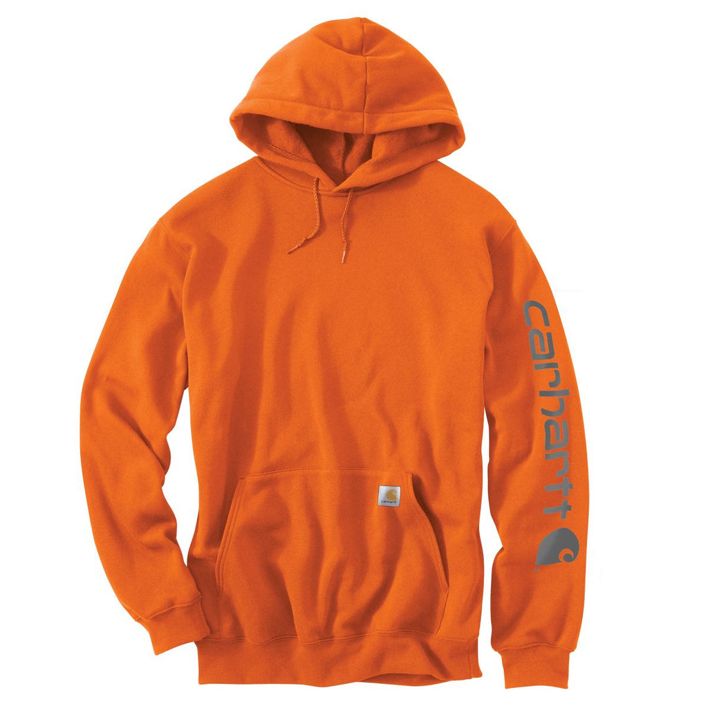 carhartt orange hooded sweatshirt