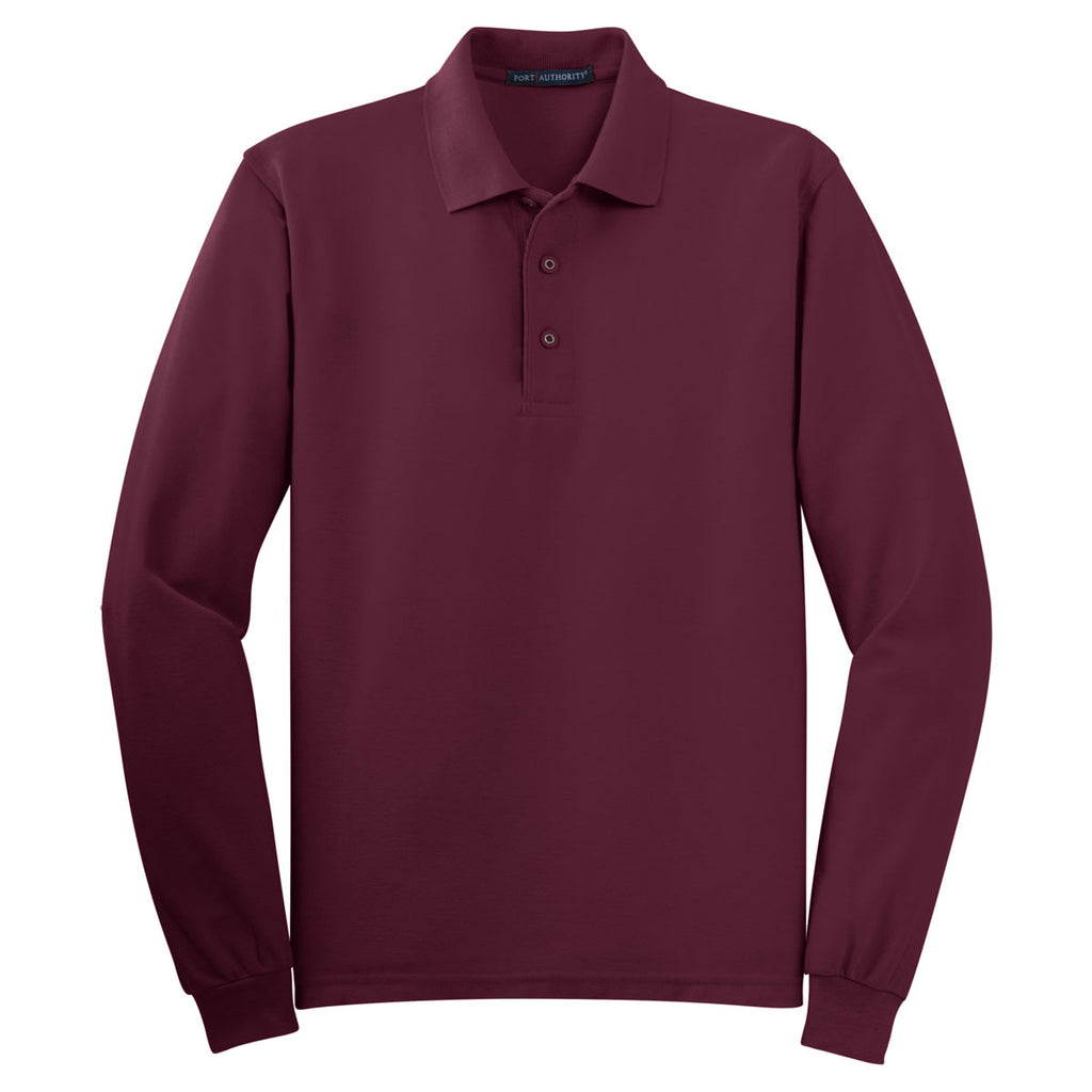 athletic long sleeve polo