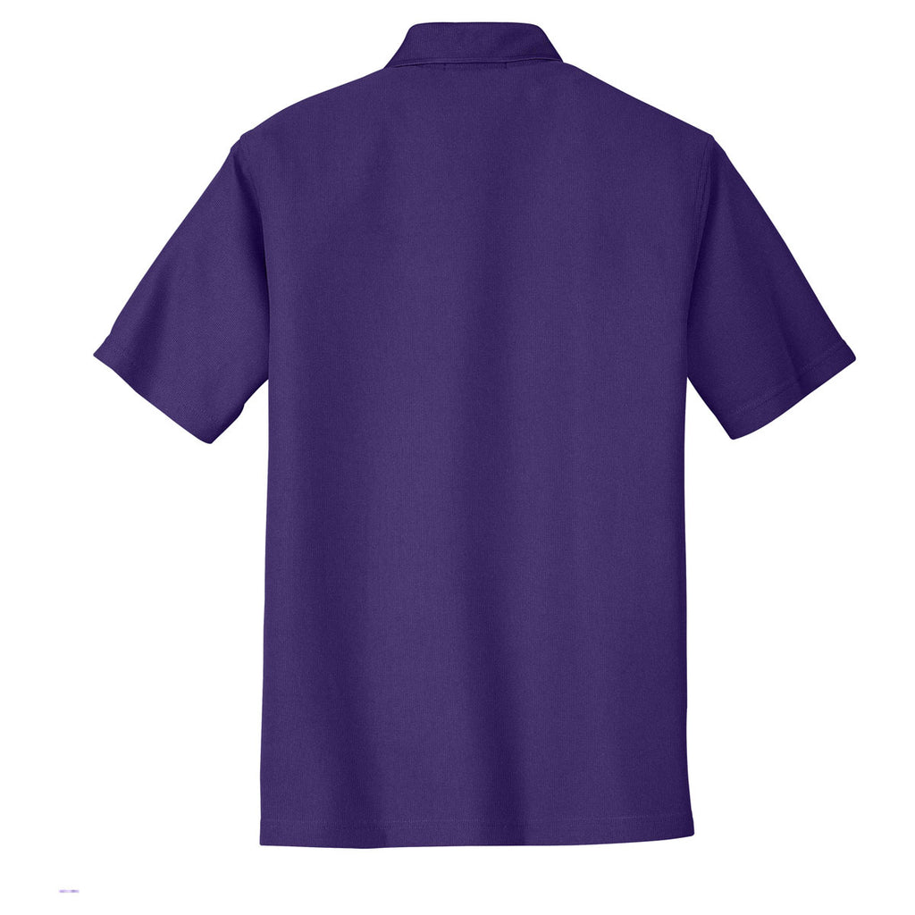 Port Authority Men's Majestic Purple Performance Vertical Pique Polo