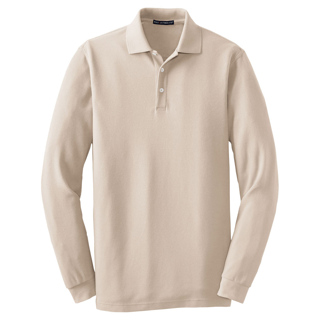 Port Authority Men's Oyster Long Sleeve EZCotton Pique Polo