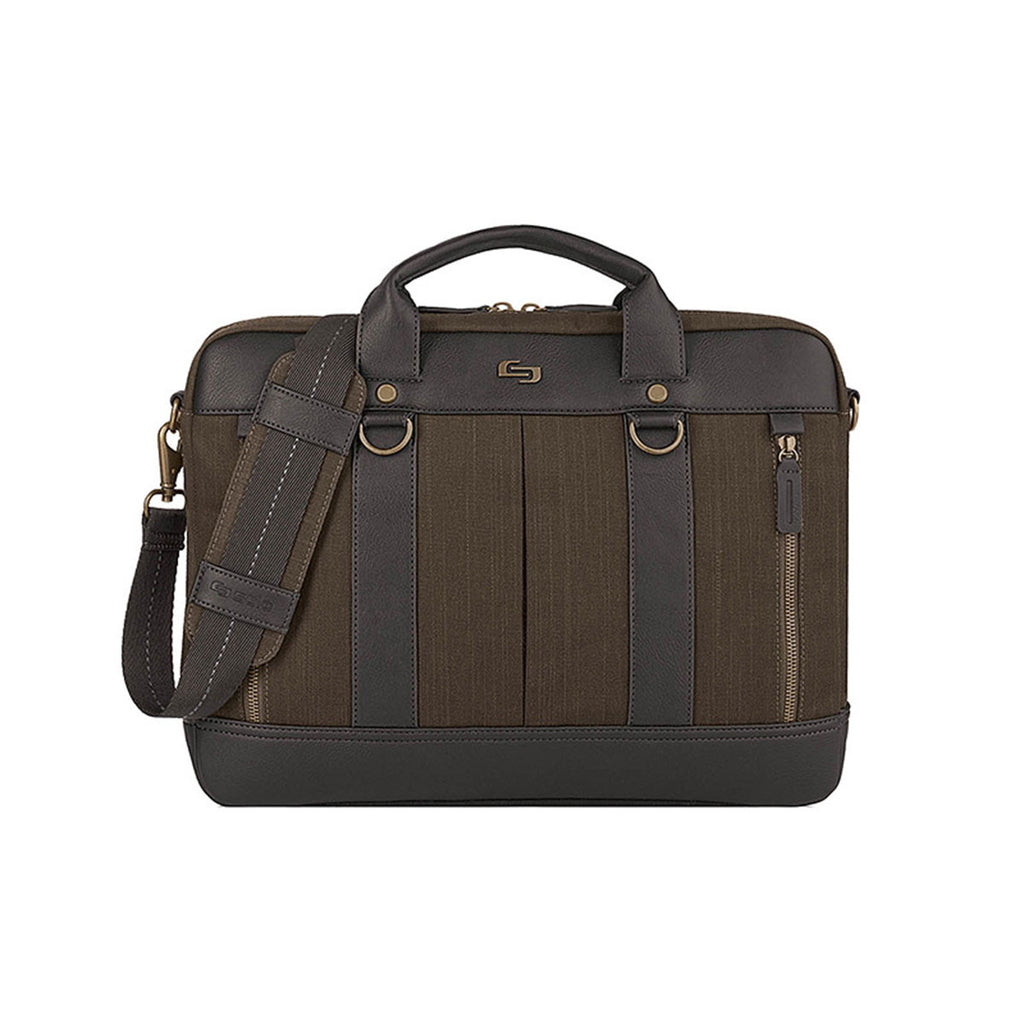 Solo Brown Bradford Slim Briefcase