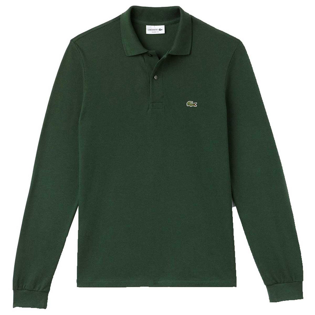 lacoste long sleeve polo green