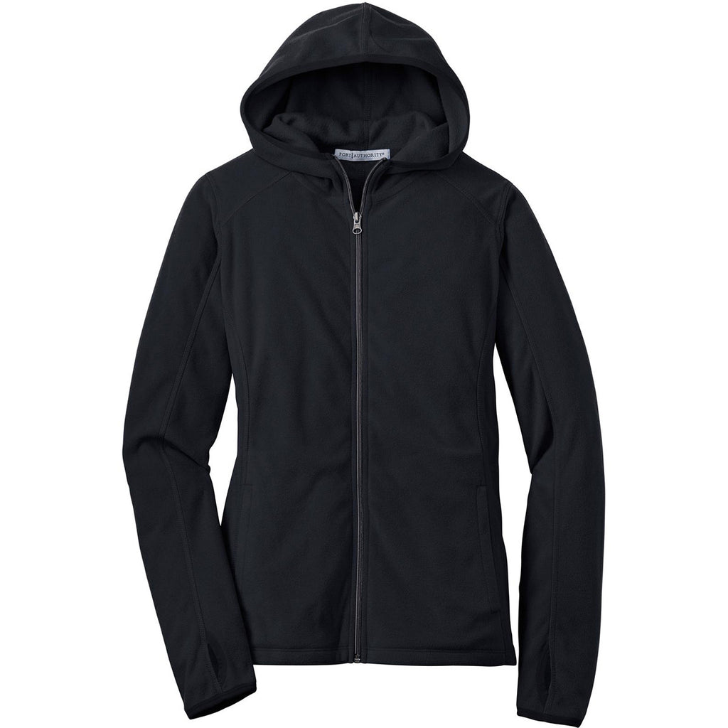 Port Authority Women's Black Microfleece Hoodie