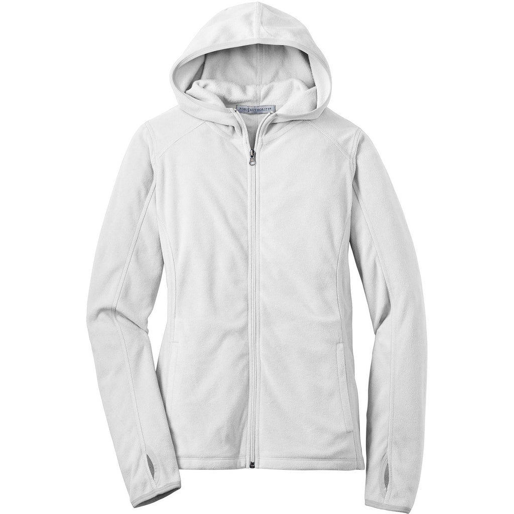 Port Authority Women's White Microfleece Hoodie