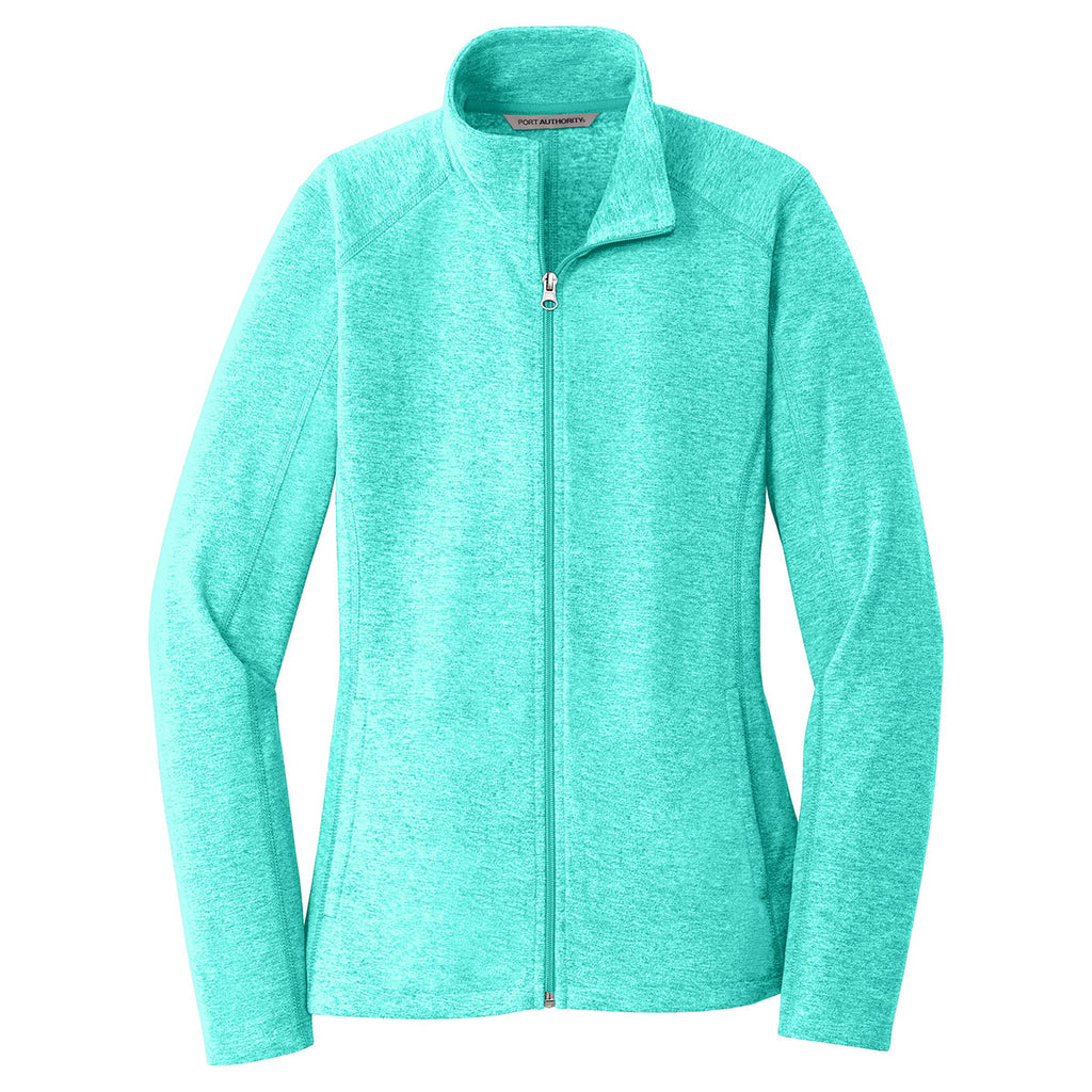 Download Port Authority Women's Aqua Green Heather Microfleece Full ...