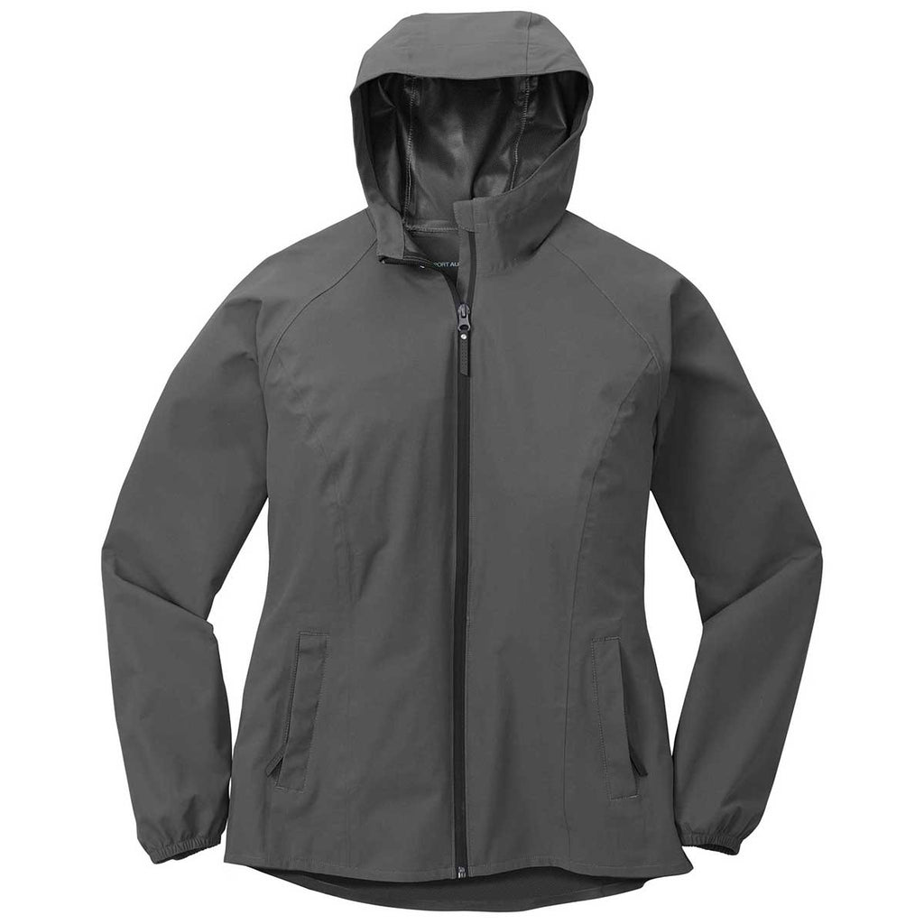 womens grey rain jacket