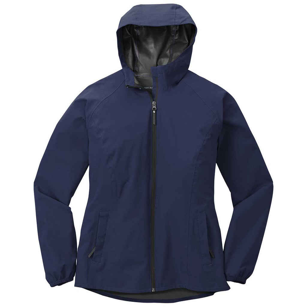 womens navy rain jacket