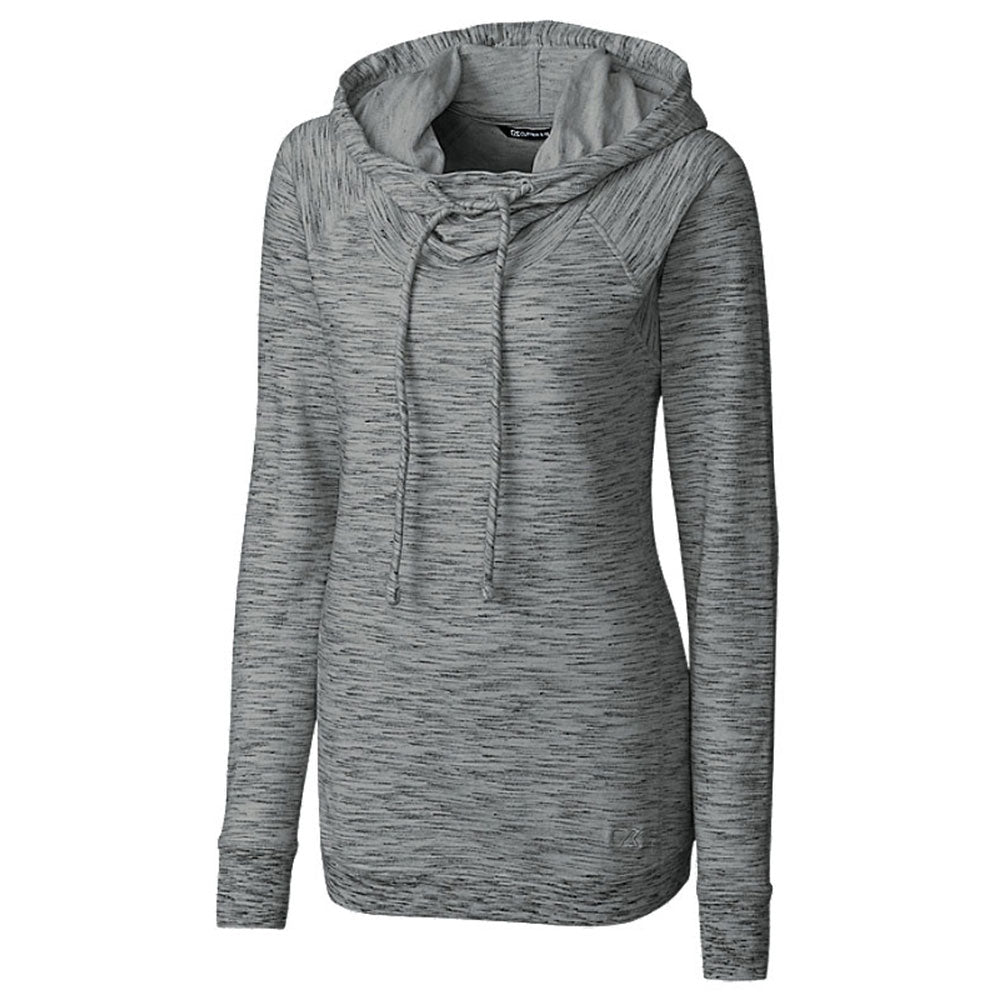 Download Cutter & Buck Women's Elemental Grey Tie Breaker Hoodie