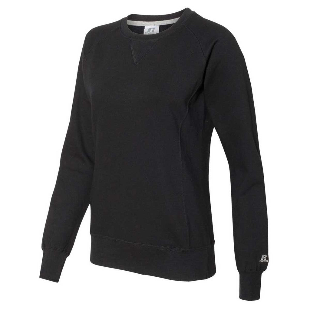 Russell Athletic Women's Black Lightweight Crewneck Sweatshirt