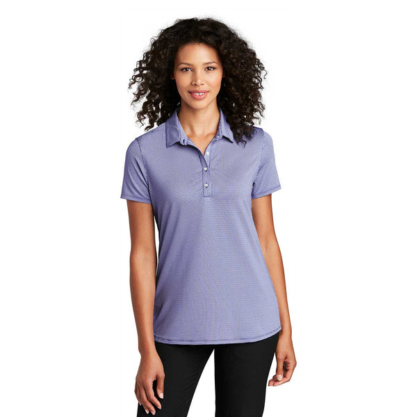 Port Authority Women's True Navy/White Gingham Polo