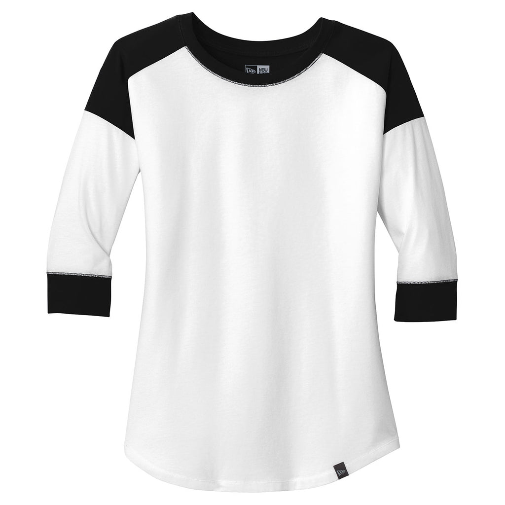 black and white raglan tee