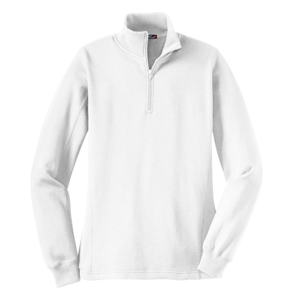 Download Sport-Tek Women's White 1/4-Zip Sweatshirt