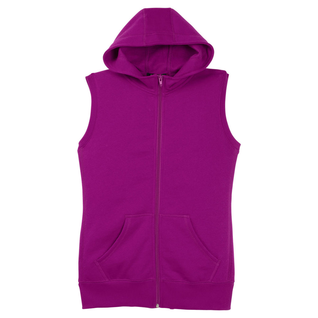 hooded fleece vest women's