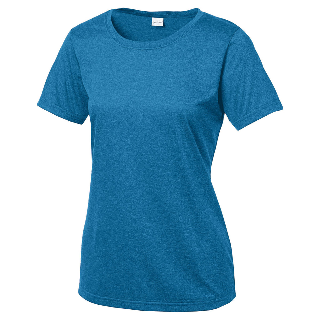 Sport-Tek Women's Blue Wake Heather Contender Scoop Neck Tee