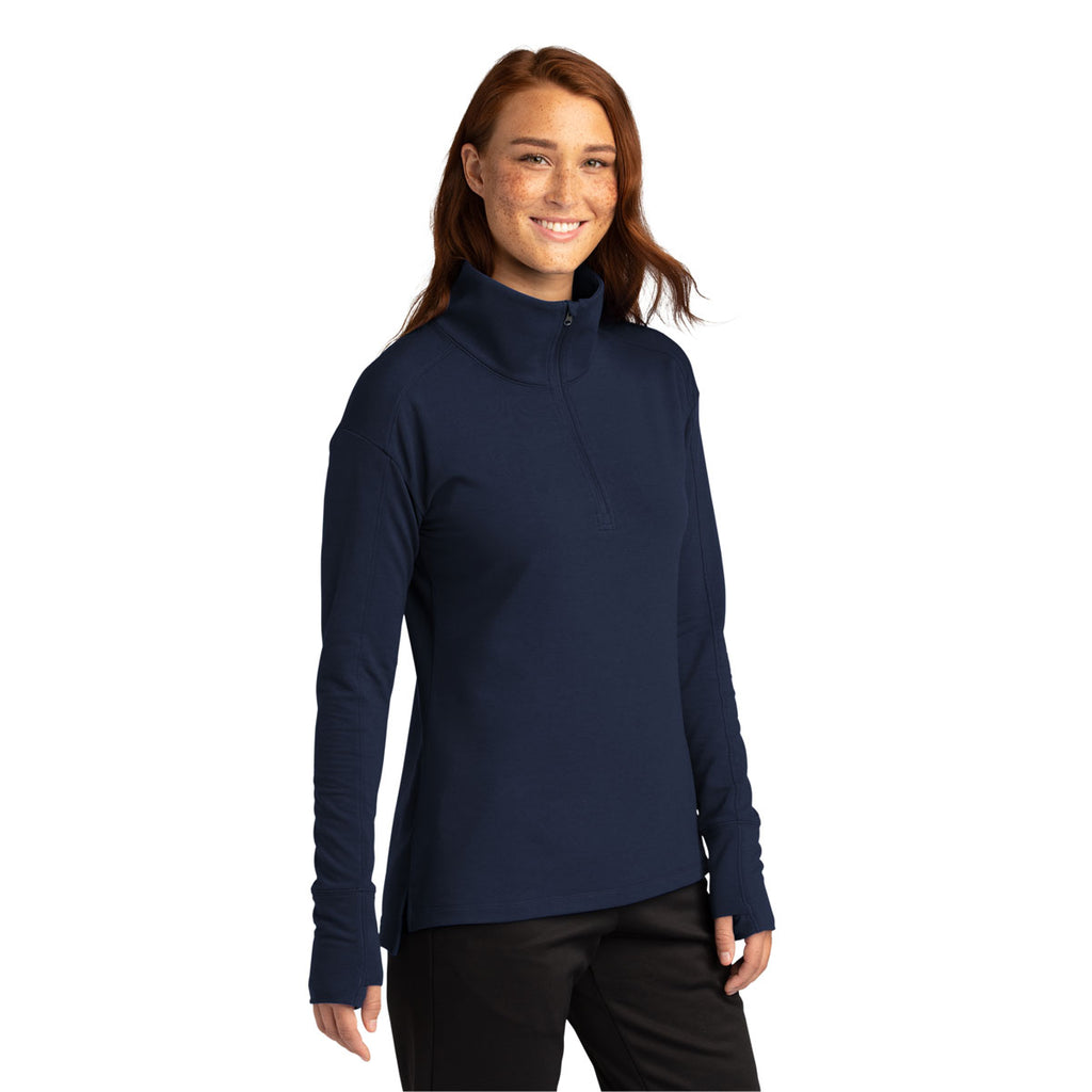 Sport-Tek Wome True Navy Sport-Wick Flex Fleece 1/4-Zip