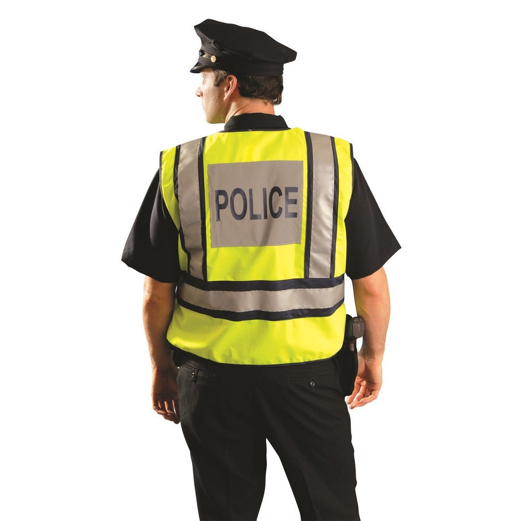 Download OccuNomix Men's Yellow Premium Solid Public Safety Police Vest