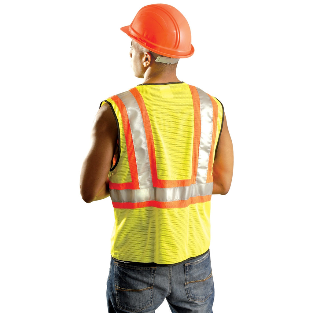 Download OccuNomix Yellow High Visibility Premium Mesh Two-Tone Safety Vest