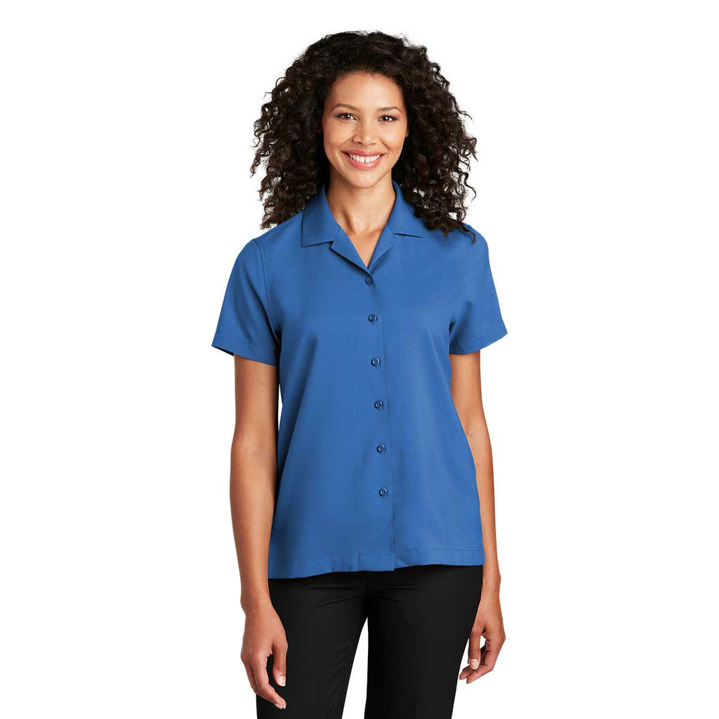 Port Authority Women's True Blue Short Sleeve Performance Staff Shirt