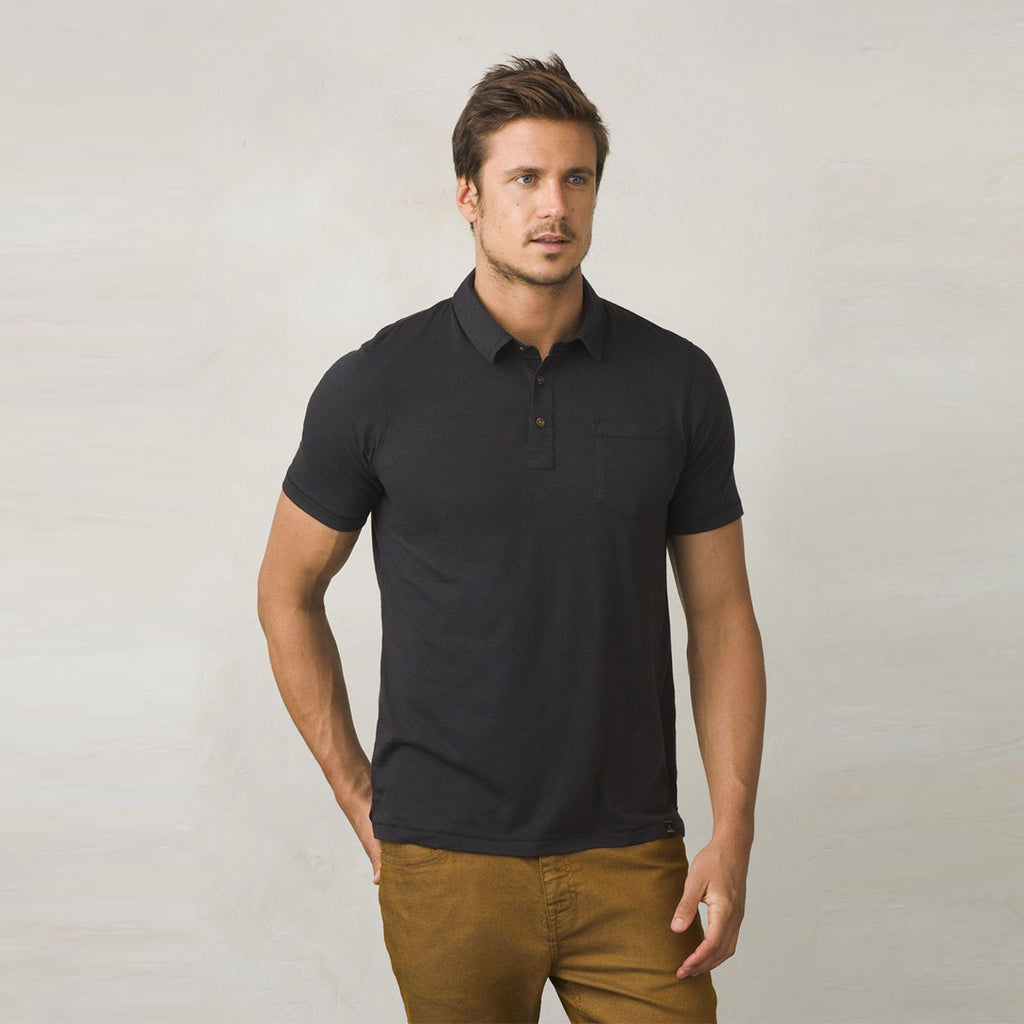 prAna Men's Black Prana Polo Shirt