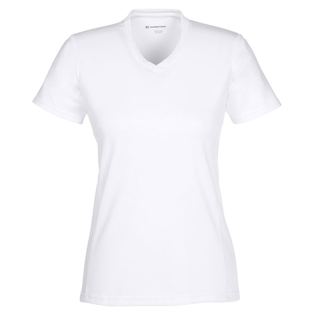 Harriton Women's White 4.2 oz. Athletic Sport T-Shirt