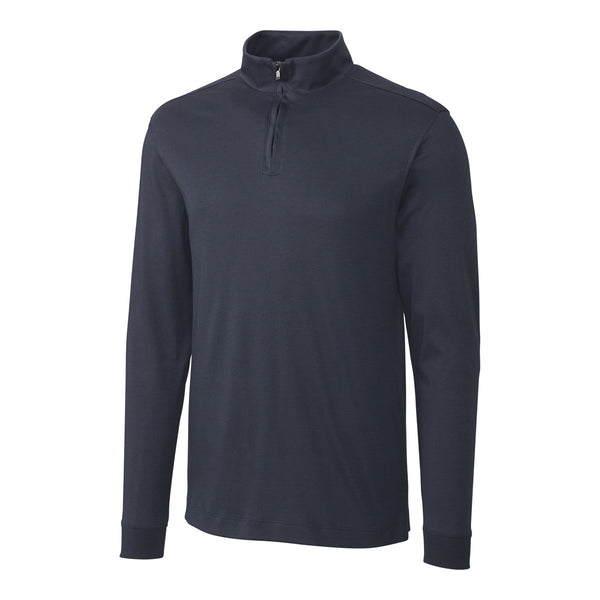 Cutter & Buck Men's Onyx L/S Pima Belfair Zip Mock