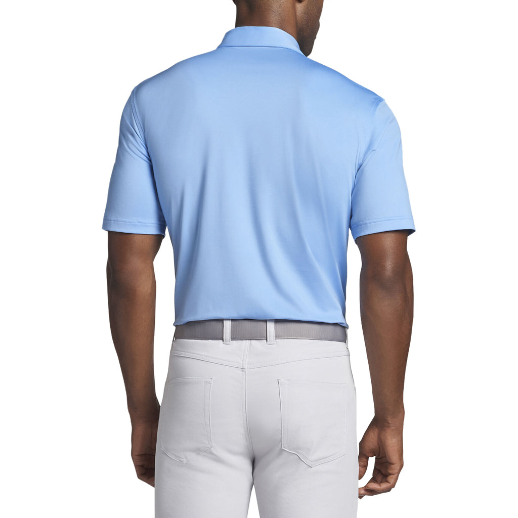 Peter Millar Men's Cottage Blue Solid Performance Polo with Sean Colla