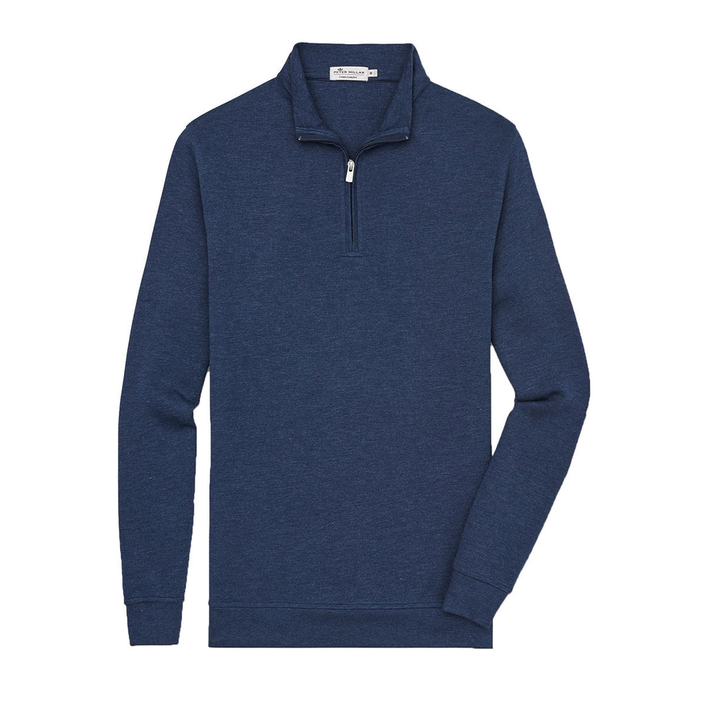 Peter Millar Men's Navy Interlock Quarter Zip