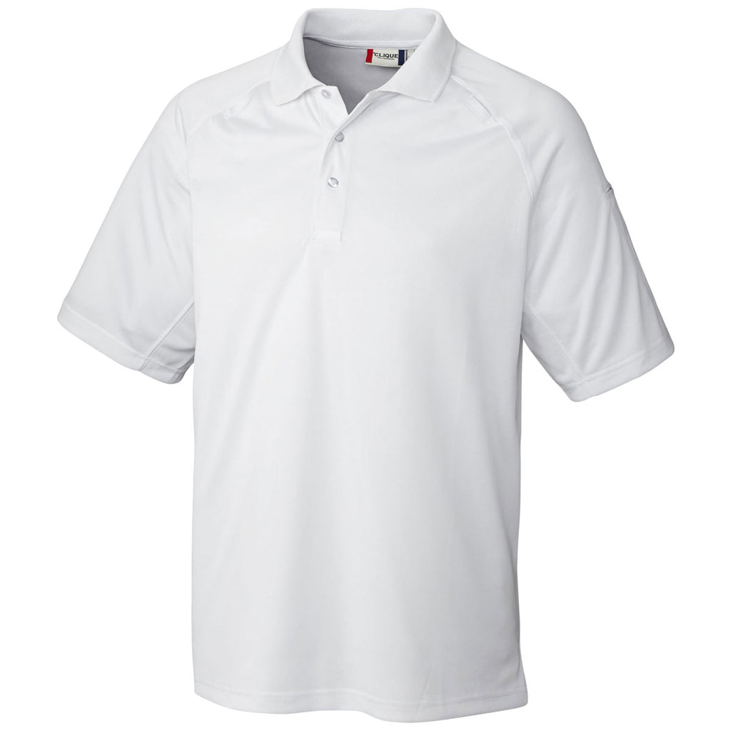 Clique Men's White Malmo Tactical Polo