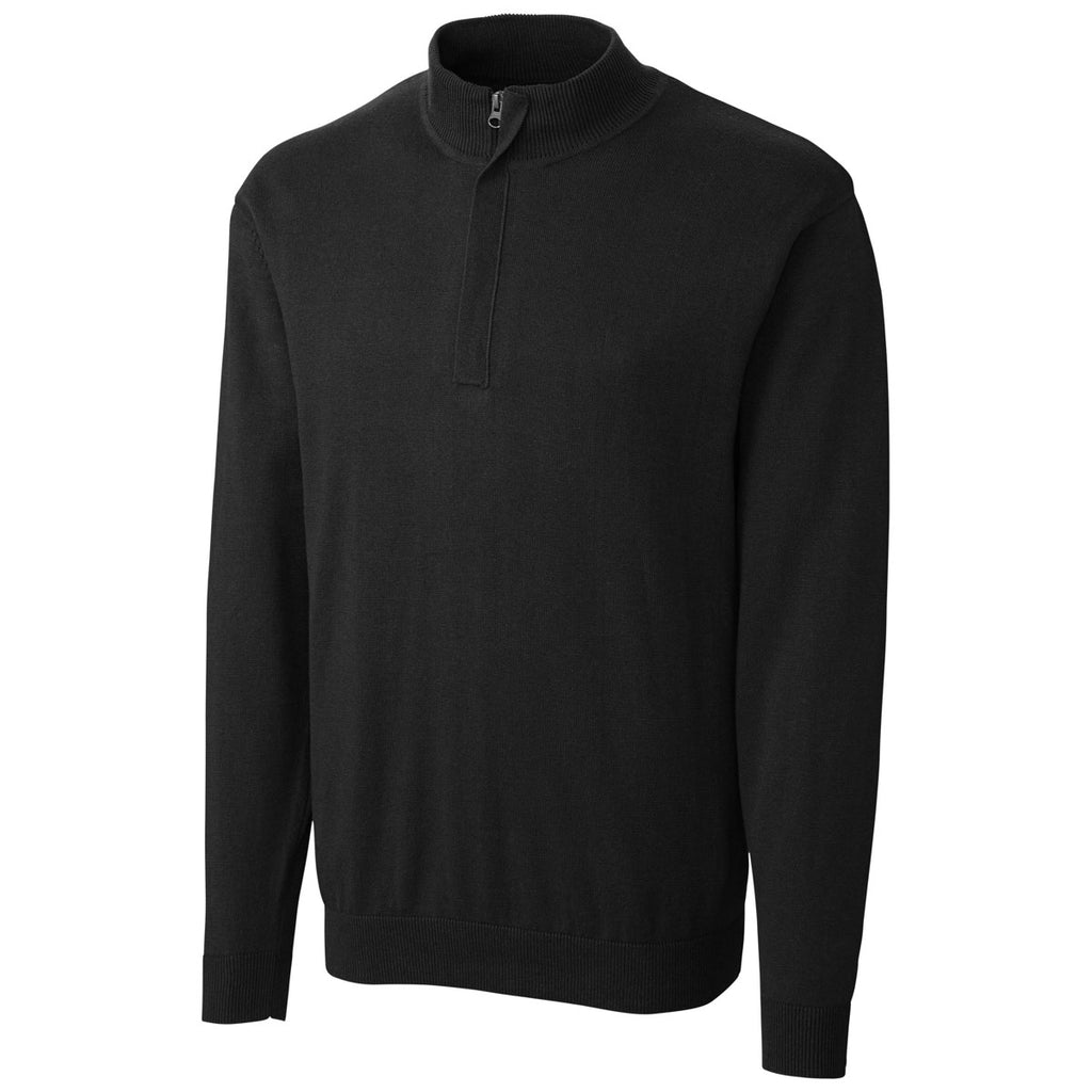 mens black half zip sweater