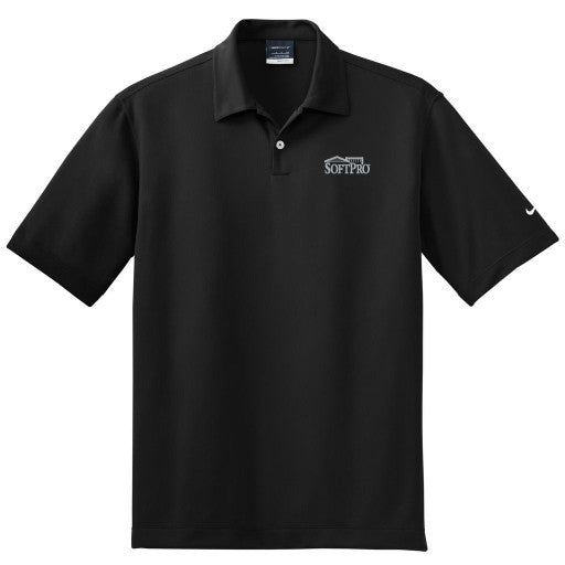 Nike Golf Men's Black Dri-FIT S/S Pebble Texture Polo