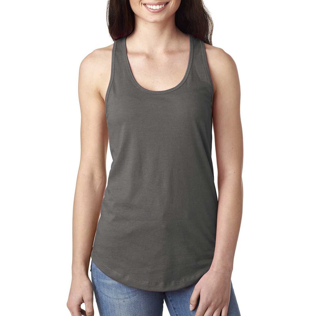 Next Level Women's Dark Gray Ideal Racerback Tank