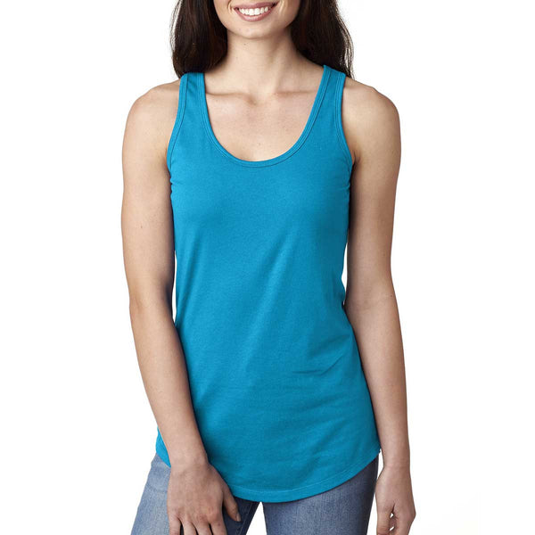 Next Level Womens Turquoise Ideal Racerback Tank 6490