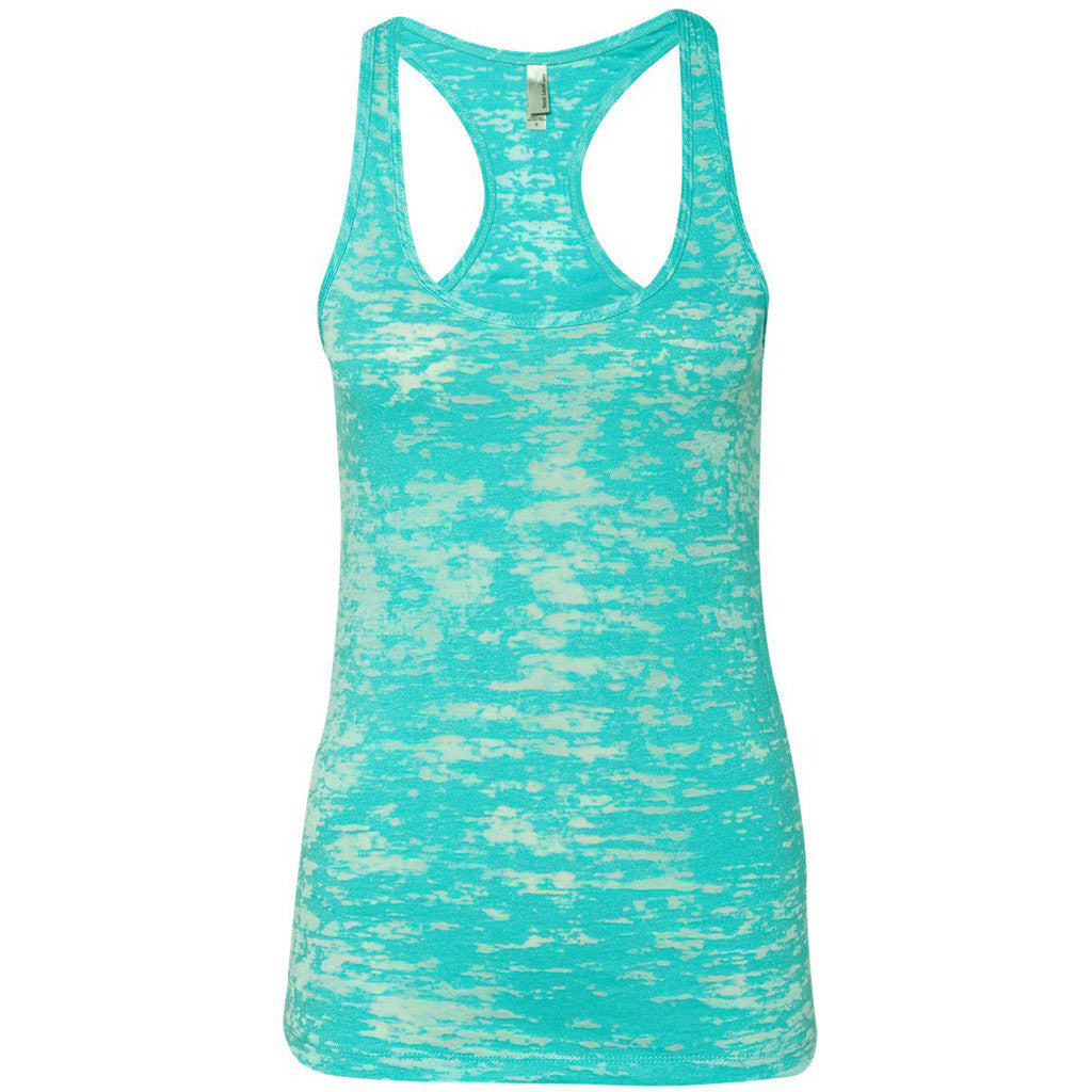 Next Level Women's Tahiti Blue Burnout Racerback Tank