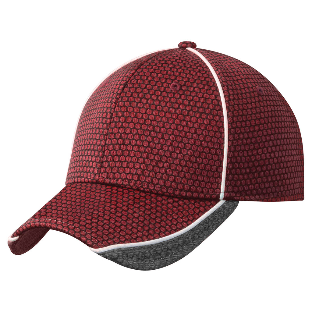 New Era Maroon/Graphite/White Hex Mesh Cap