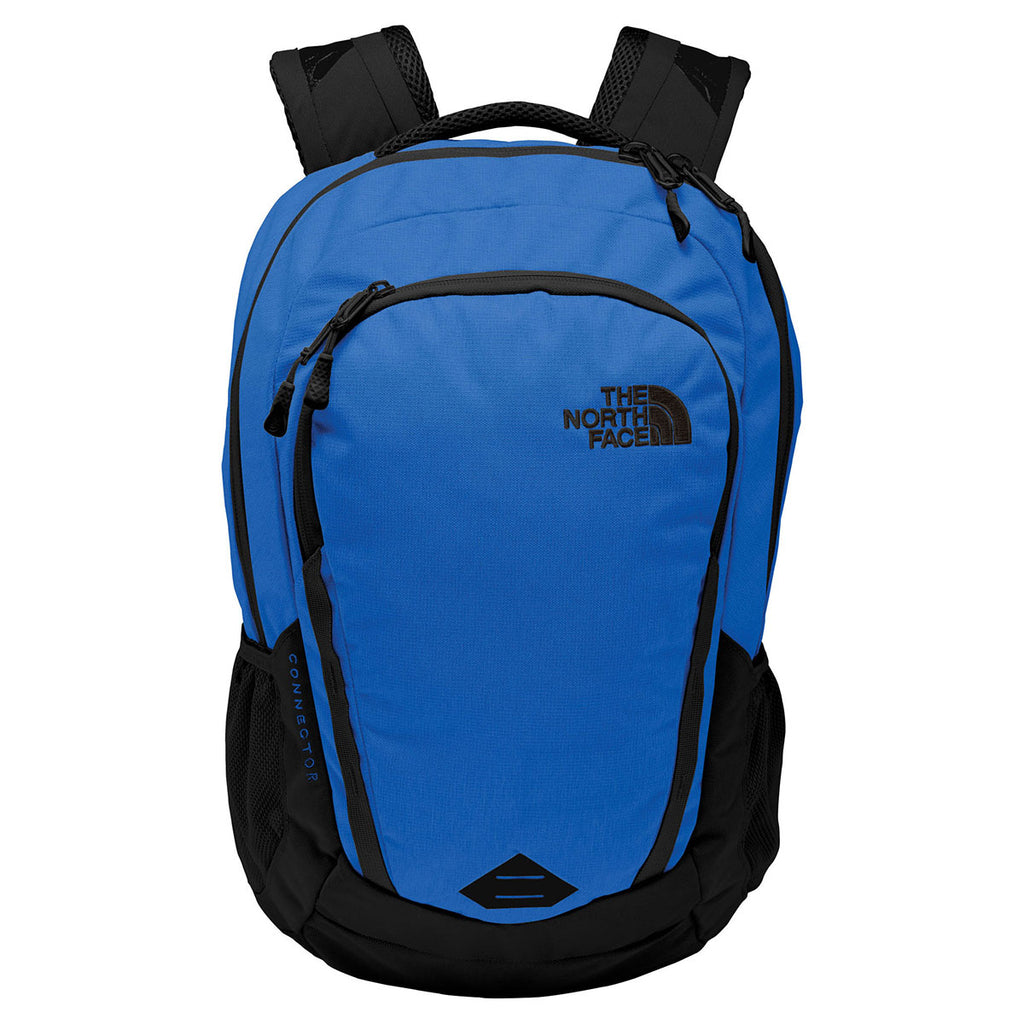 blue and black north face