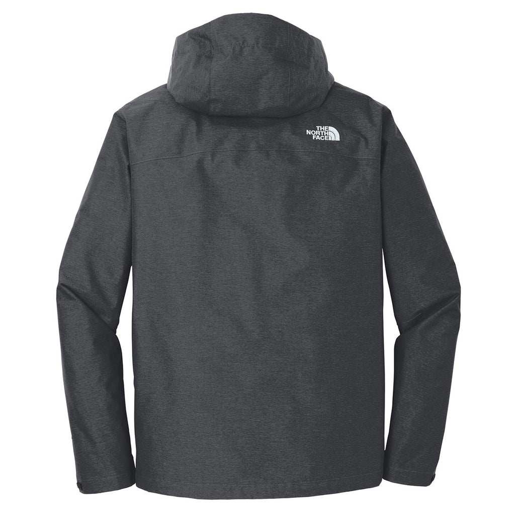 gray north face rain jacket