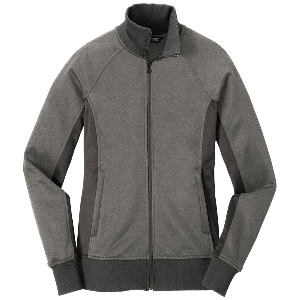 The North Face Women's Medium Grey Heather/Asphalt Tech Full Zip Fleec