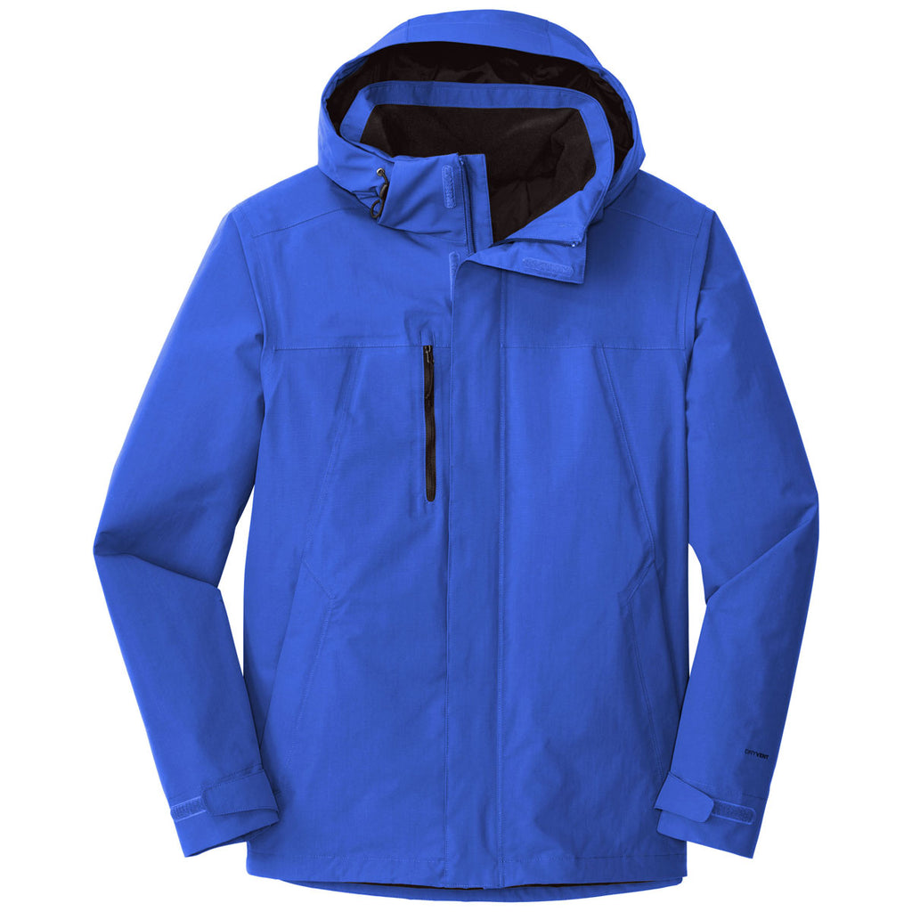 north face windbreaker blue