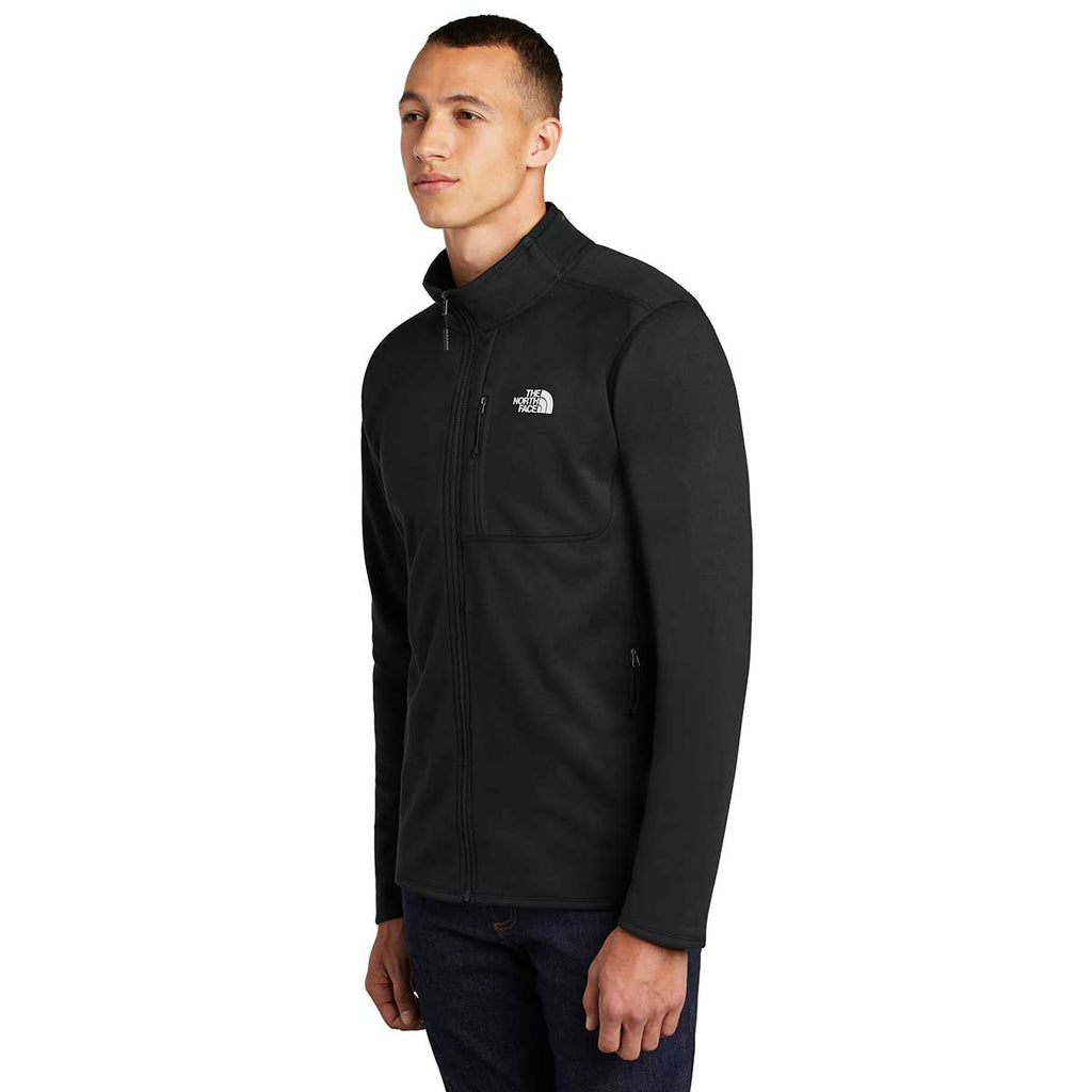 black north face long jacket