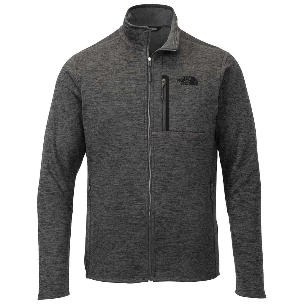 The North Face Men S Dark Grey Heather Skyline Full Zip Fleece Jacket