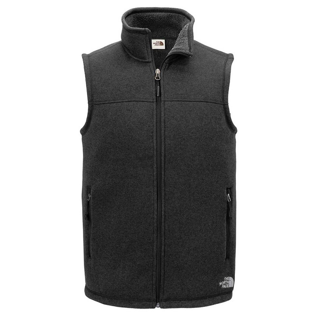 Black Heather Sweater Fleece Vest