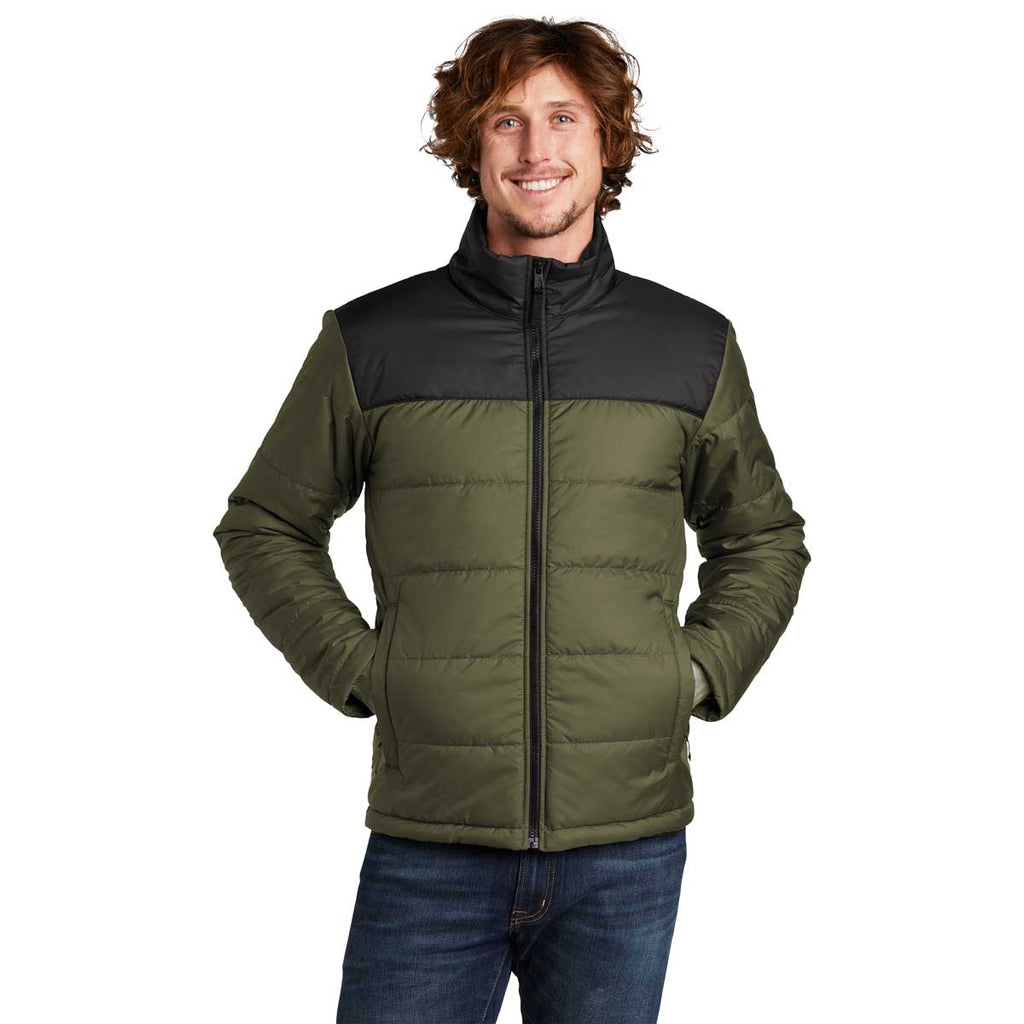 olive green north face jacket