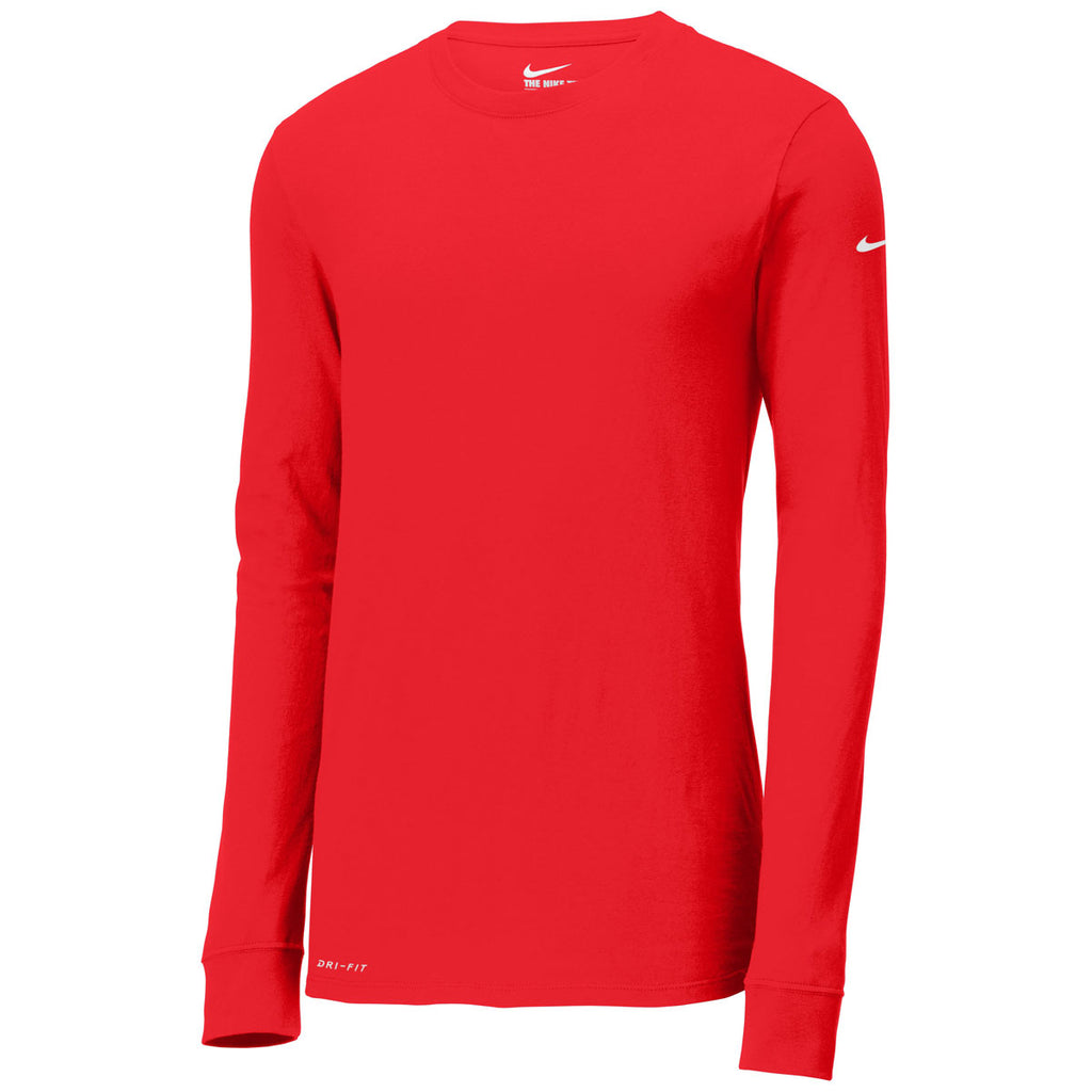 red long sleeve dri fit shirt