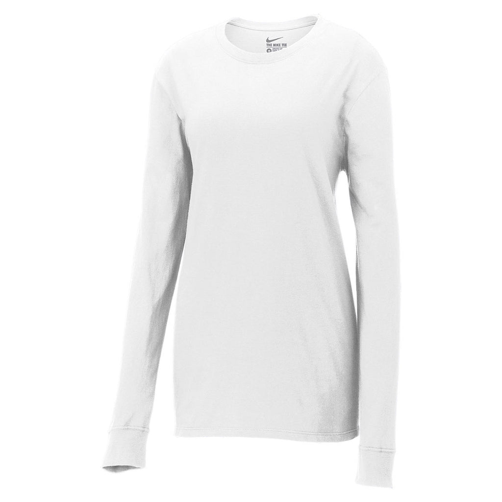 nike women's white long sleeve shirt