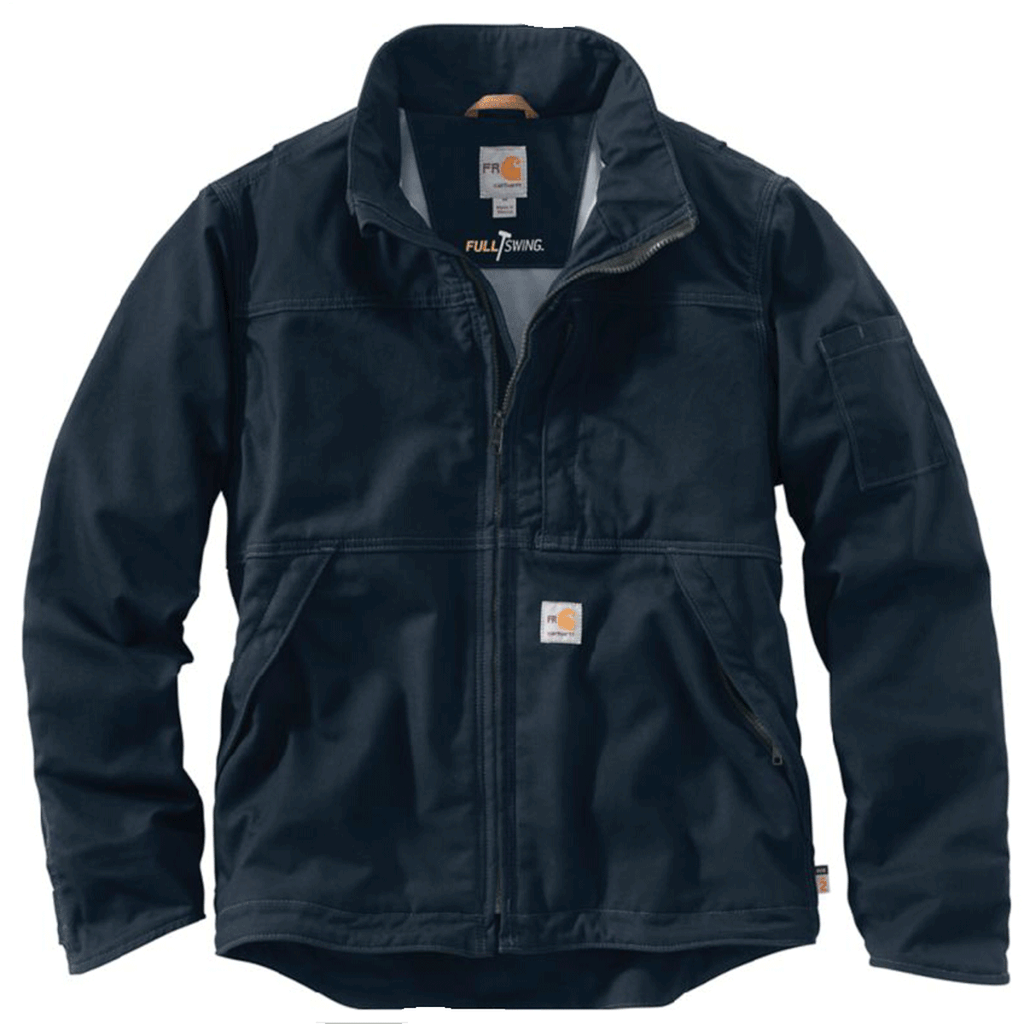 Carhartt Men's Dark Navy Full Swing Quick Duck Flame-Resistant Jacket