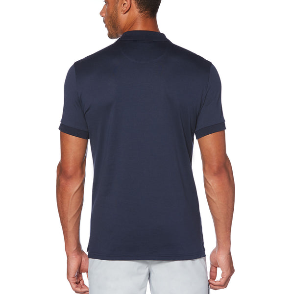 Original Penguin Men's Black Iris Blue Earl Championship Polo