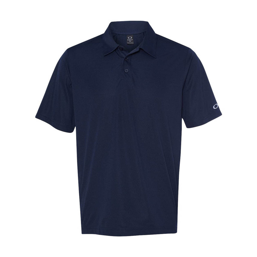 Oakley Men's Navy Blue Solid Basic Polo